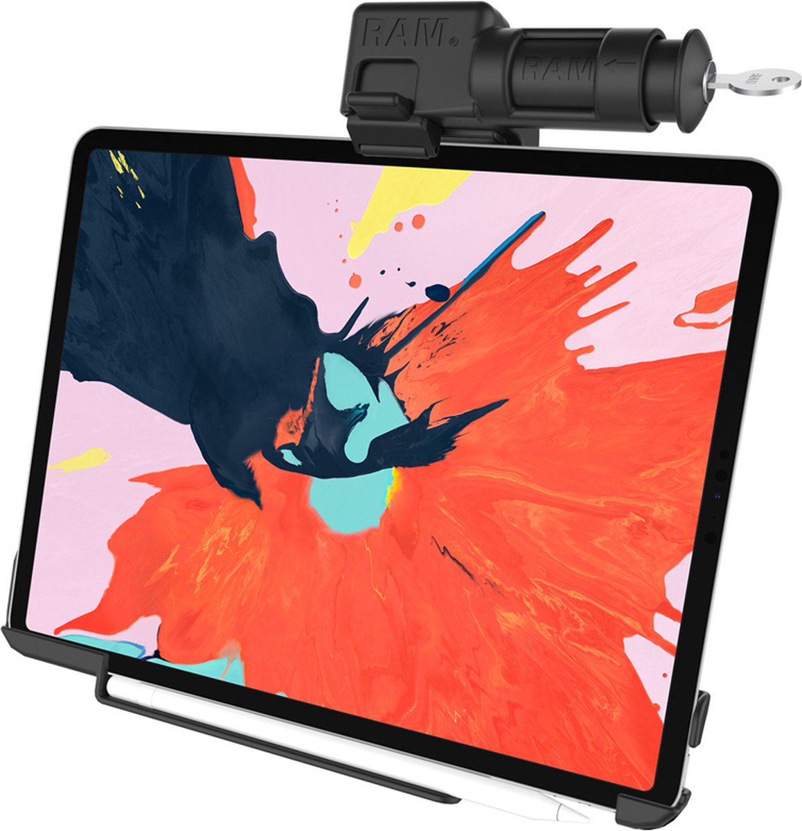 EZ-Roll'r™ Keyed Locking Holder iPad Pro 12.9 3rd - 6th Gen
