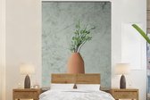 Behang - Fotobehang Vaas - Planten - Stilleven - Breedte 160 cm x hoogte 240 cm