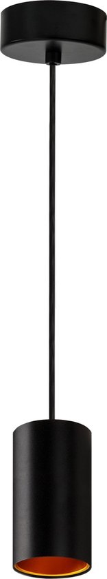 Spectrum - LED Hanglamp zwart goud CHLOE - 1x GU10 aansluiting