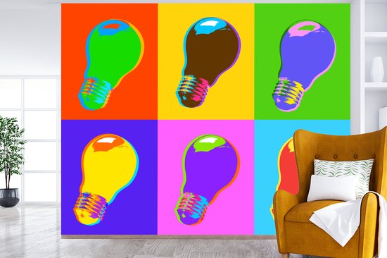 Papier peint Papier peint photo Pop Art - Popart light largeur 375 cm x hauteur 300 cm - Tirage photo sur papier peint vinyle (disponible en 7 formats) - chambre/séjour/bureau