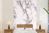 Behang - Fotobehang Marmer - Aderen - Zwart - Breedte 225 cm x hoogte 350 cm