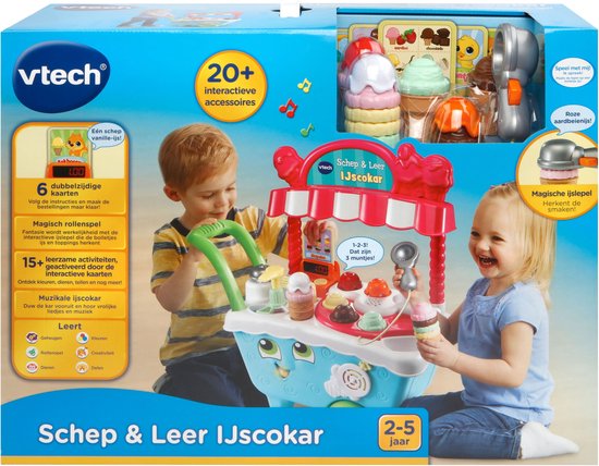 VTech Schep & Leer IJscokar - Educatief Speelgoed - IJskar - Ontdek Kleuren, Dieren en Tellen - Cadeau - Kinderspeelgoed 2 Jaar tot 5 Jaar