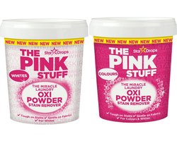 Combinatieset: The Pink Stuff - Vlekverwijderaar voor gekleurde- en witte was + Vlekverwijderaar voor witte was