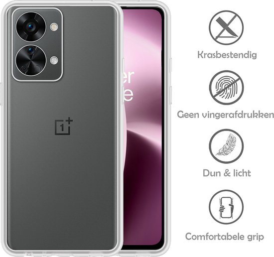 Coque OnePlus Nord 2T Coque arrière en Siliconen avec protection d'écran - Coque OnePlus Nord 2T - Transparente
