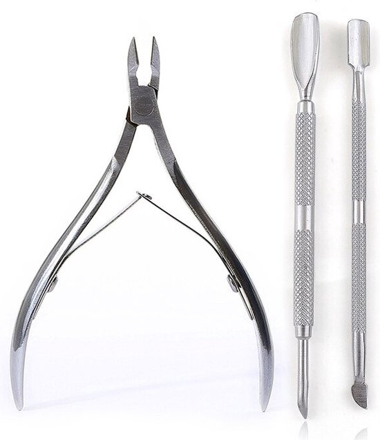 WiseGoods RVS Manicure Tools Set - Kniptang / Nagelriem Scalpel Gereedschap - Huidverzorging & Nagelverzorging - Huid Nagels - 3st