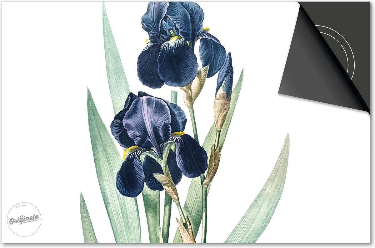 Inductie beschermer 60x52 - afdekplaat inductie mat - Dietrix Kookplaat beschermer - Exclusief - Botanical - Viool blauw