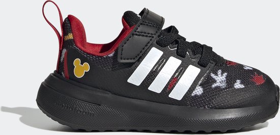 adidas Sportswear adidas x Disney FortaRun 2.0 Mickey Cloudfoam Chaussures pour femmes avec Lacets élastiques et Fermetures velcro - Enfants - Zwart - 26