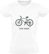 Easy rider Dames T-shirt | fiets | bike | makkelijk | fietsen | grappig