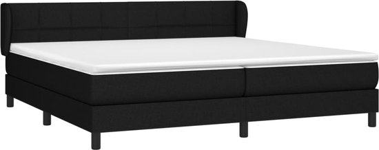 vidaXL-Boxspring-avec-matelas-tissu-noir-200x200-cm