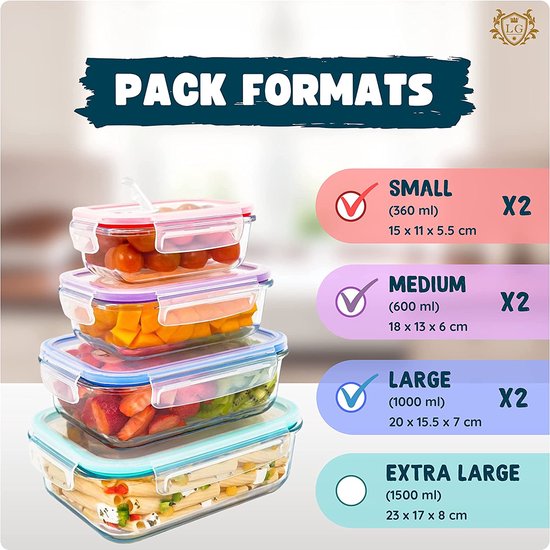 Container Voedsel voedselopslagcontainer / Glass Food Storage Containers - Luchtdicht ...