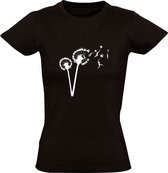 Paardenbloem Dames T-shirt | bloemen | planten | kunst | vliegen