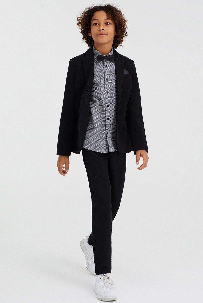 Slim-fit trouwpakken voor jongens, formele 8-delige complete outfitset met visgraatmotief, leeftijd 8 Jaren