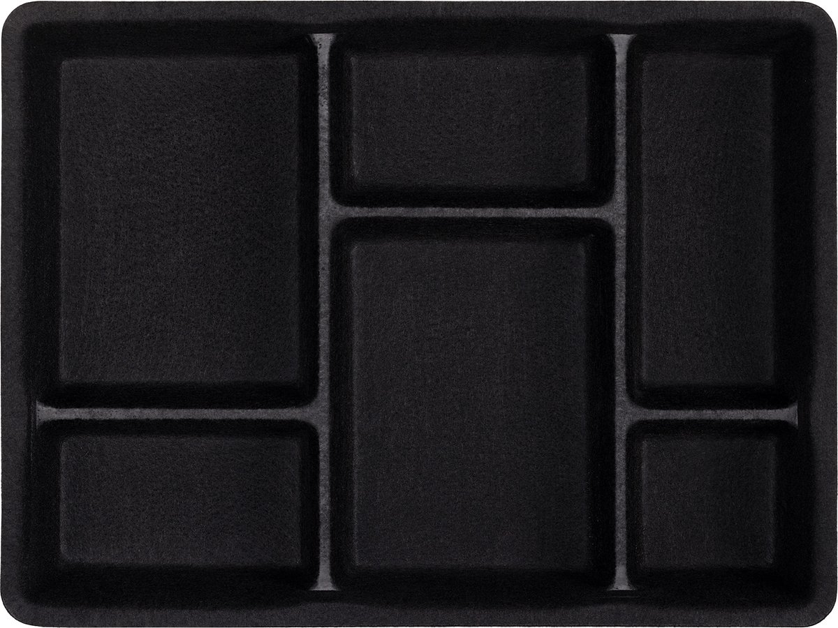 DIMJ 4 stuks lade-opbergsysteem lade-organizer, opvouwbare opbergdoos, stof, lade-inzetstukken voor kledingkasten, kledingkast, organizer voor kleding, zwart