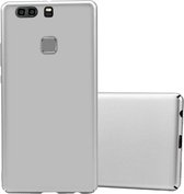 Cadorabo Hoesje voor Huawei P9 PLUS in METAAL ZILVER - Hard Case Cover beschermhoes in metaal look tegen krassen en stoten