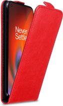 Cadorabo Hoesje geschikt voor OnePlus Nord 2 5G in APPEL ROOD - Beschermhoes in flip design Case Cover met magnetische sluiting
