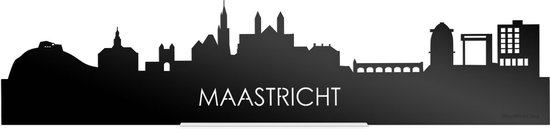 Standing Skyline Maastricht Zwart Glanzend - 60 cm - Woondecoratie design - Decoratie om neer te zetten en om op te hangen - Meer steden beschikbaar - Cadeau voor hem - Cadeau voor haar - Jubileum - Verjaardag - Housewarming - Interieur -