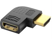 NÖRDIC HDMI-N5018 - schuine HDMI 2.1 adapter - 8K60Hz / 4K120Hz - HDR - Zwart