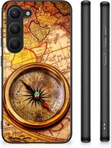 Foto hoesje Geschikt voor Samsung Galaxy S23 Telefoonhoesje met Zwarte rand Kompas