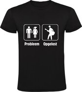 Probleem opgelost Heren T-shirt | gitaar | hobby | relatie | gezin | gezeik | ruzie | muziek | gitarist | muzikant | concert | band