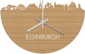 Skyline Klok Edinburgh Bamboe hout - Ø 40 cm - Stil uurwerk - Wanddecoratie - Meer steden beschikbaar - Woonkamer idee - Woondecoratie - City Art - Steden kunst - Cadeau voor hem - Cadeau voor haar - Jubileum - Trouwerij - Housewarming -