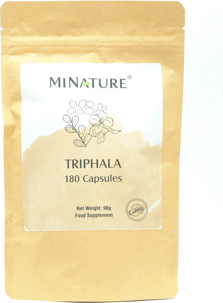 Goedkoopste Triphala Capsules 180 stuks - 450mg Triphala Poeder per Vega Capsule met Amla, Bibhitaki en Haritaki - 100 Plantaardig