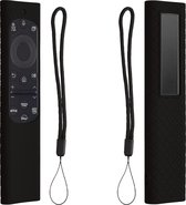 Coque kwmobile compatible avec Samsung Smart TV TM2280e BN59-01385 / BN59-01386 / BN59-01391A - Housse en Siliconen antidérapante pour télécommande en noir