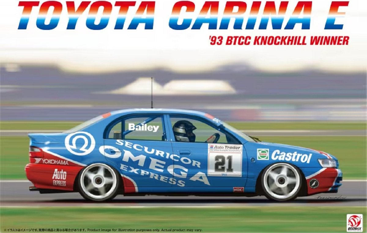 1:24 Beemax 24031 Toyota Carina E - 1993 BTCC Knockhill Winner Plastic Modelbouwpakket