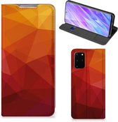 Stand Case geschikt voor Samsung Galaxy S20 Plus Polygon Red
