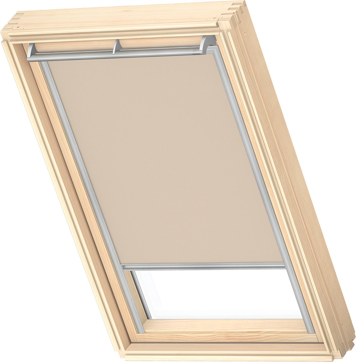 VELUX Origineel Verduisterend Rolgordijn Plus Plissé (DFD), Zilveren Kozijn, P06, 406, Beige