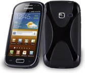 Cadorabo Hoesje geschikt voor Samsung Galaxy ACE DUOS in ZWARTE OXIDE - Beschermhoes gemaakt van flexibel TPU silicone Case Cover
