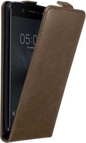 Cadorabo Hoesje geschikt voor Nokia 5 2017 in KOFFIE BRUIN - Beschermhoes in flip design Case Cover met magnetische sluiting