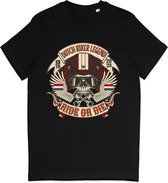 T Shirt Heren - Nederlandse Motor Legende - Ride or Die - Zwart - L