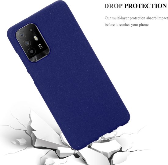Coque Cadorabo pour Oppo A94 5G en BLEU FONCÉ FROST - Coque de protection en silicone TPU souple