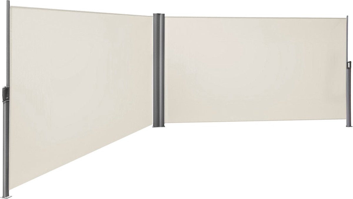 Dubbele zijluifel - Zonwering - Privacybescherming - 160 x 600 cm - Beige