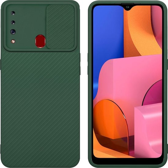 Coque Cadorabo pour Samsung Galaxy A20s en Bonbon Green - Coque de protection en silicone TPU souple et avec protection pour appareil photo