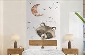 Behang kinderkamer - Fotobehang Waterverf - Be brave - Quotes - Kinderen - Jongens - Meisjes - Breedte 120 cm x hoogte 240 cm - Kinderbehang