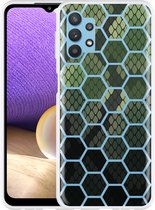 Hoesje Geschikt voor Samsung Galaxy A32 5G Snakeskin Honeycomb