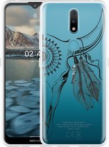 Nokia 2.4 Hoesje Boho Buffalo Skull - Designed by Cazy