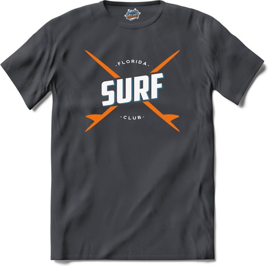 Surf Florida | Surfen - Surfing - Surfboard - T-Shirt - Unisex - Mouse Grey - Maat XL