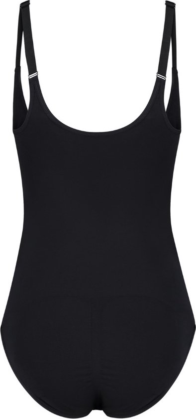 Bye Bra Soft Touch Seamless Bodysuit Open Bust, Black, XL