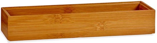 Gerim - Kast/lade sorteer organizer bamboe houten bakje 30 x 7 x 5 cm
