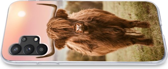 Coque Samsung Galaxy A32 5G - Scottish Highlander - Soleil - Ciel - Siliconen