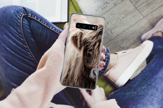 Coque Samsung Galaxy S10 - Scottish Highlander - Vache - Fourrure - Siliconen