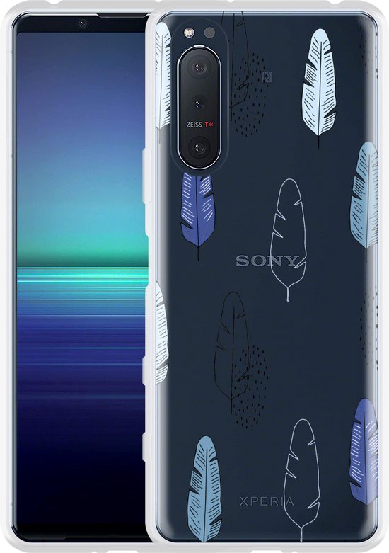 Sony Xperia 5 II Hoesje Feathers Pattern Designed by Cazy | bol.com