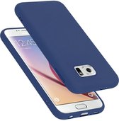Cadorabo Hoesje geschikt voor Samsung Galaxy S6 in LIQUID BLAUW - Beschermhoes gemaakt van flexibel TPU silicone Case Cover