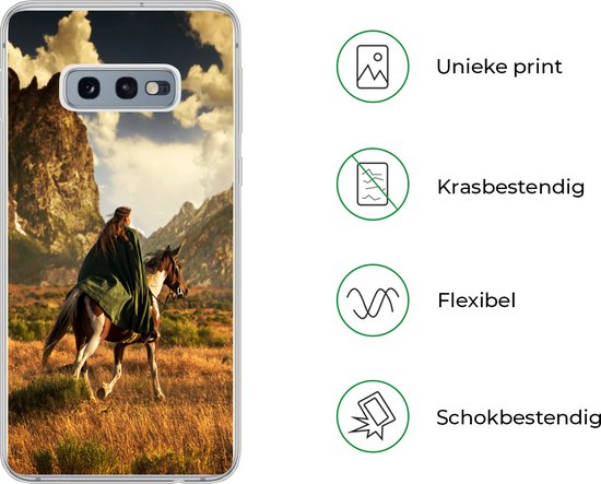 Coque Samsung Galaxy S10e - Cheval - Cavalier - Nature - Coque de téléphone en Siliconen