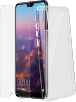 Geschikt voor Huawei P20 Back Cover + Gehard Glas - Transparant