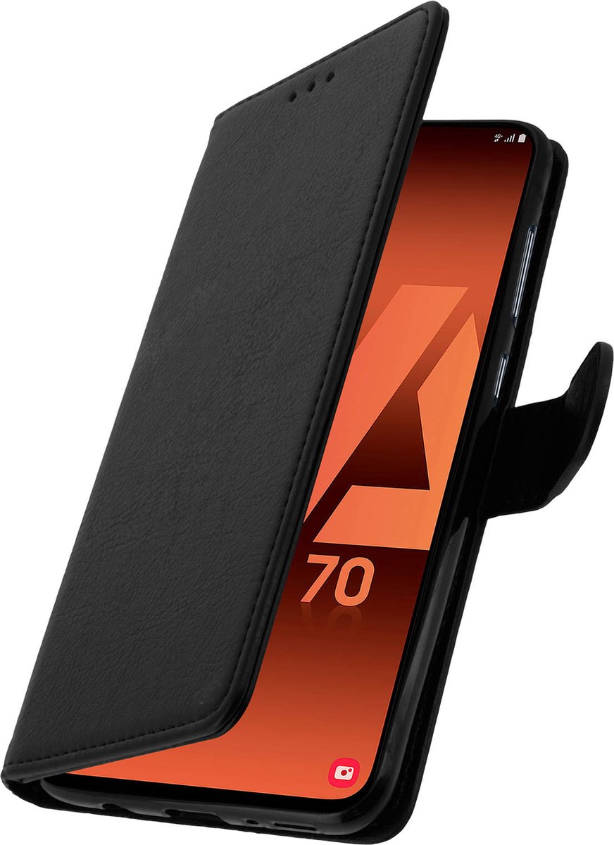 Geschikt voor Samsung Galaxy A70 Bookcover Video Support Functie zwart
