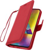 Cover Geschikt voor Samsung Galaxy M20 Flip Wallet Stand Video rode