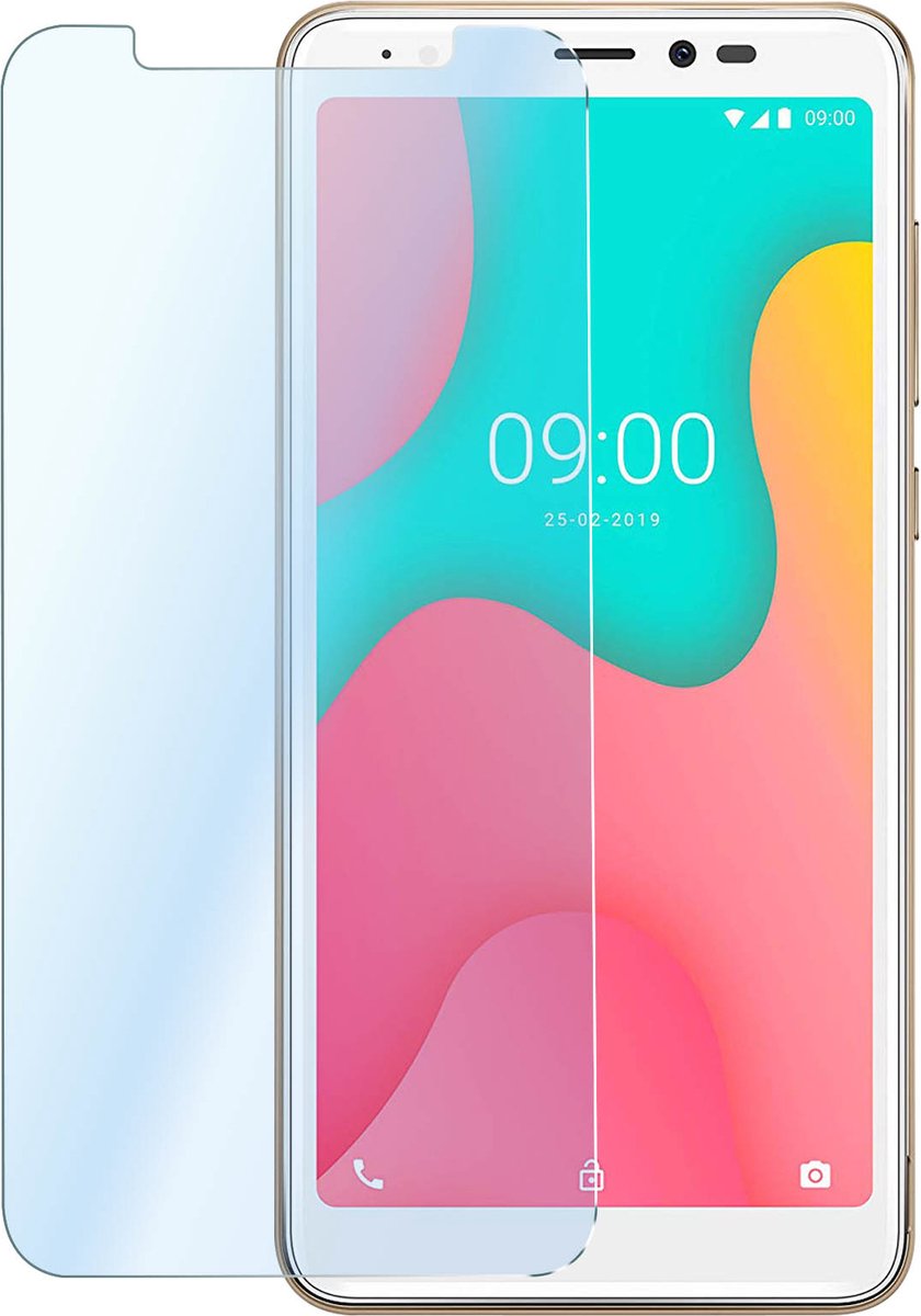 Gehard Glas Geschikt voor Wiko Y60 9H Anti-vlekken Zwart